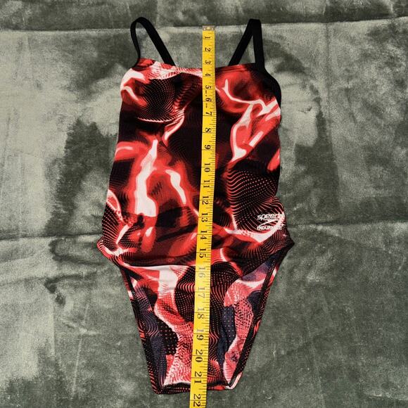 Speedo Flash Time Flyback One Piece Racing Swimsuit Women's 26 Red Endurance+ - Picture 5 of 8